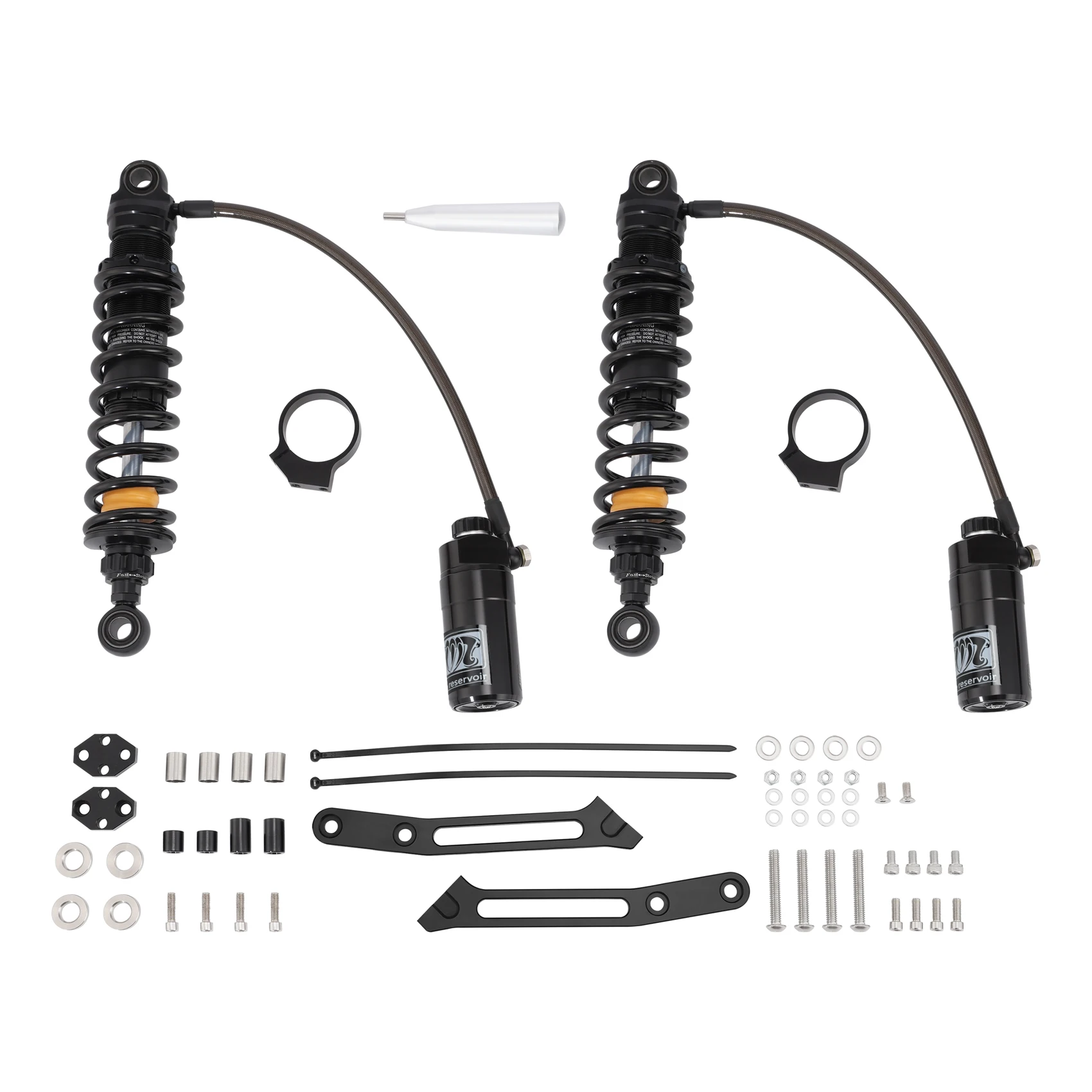 

Remote Reservoir Rear Suspensions Shocks Fit For Harley Road King Street Glide 2014-2024 Motorcycle