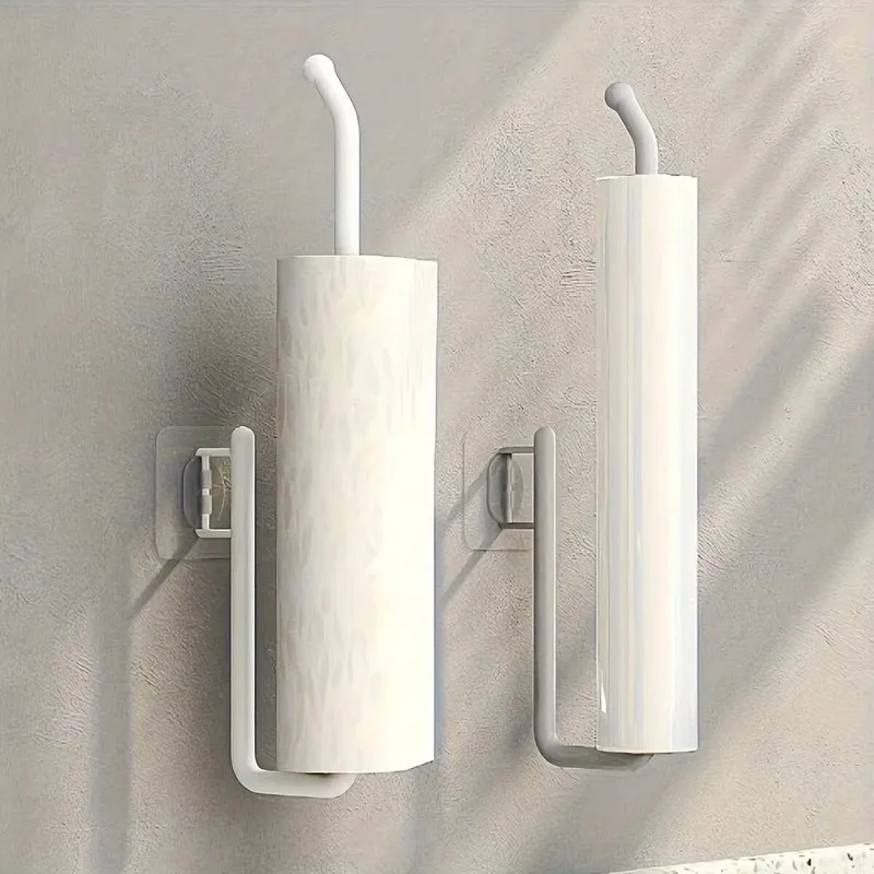 1/3pcs Punch-free Kitchen Paper Towel Rack Toilet Paper Roll Rack Hanger Wall-mounted Towel Bar Kitchen Bathroom Accessories