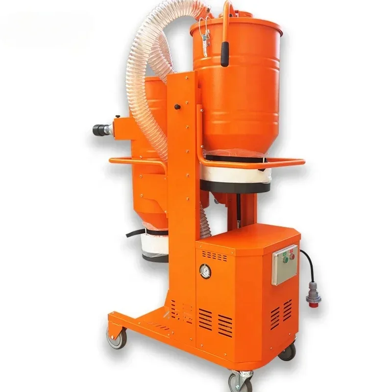 Turbine Bagged HEPA Filter Industrial Vacuum Cleaner For Large Amount Dust