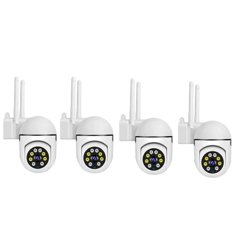 A42T-Wireless 2MP Wifi Camera 4PCS 1080P IP65 PTZ Surveillance Camera Infrared Night Vision Two-Way Intercom Security CCTV