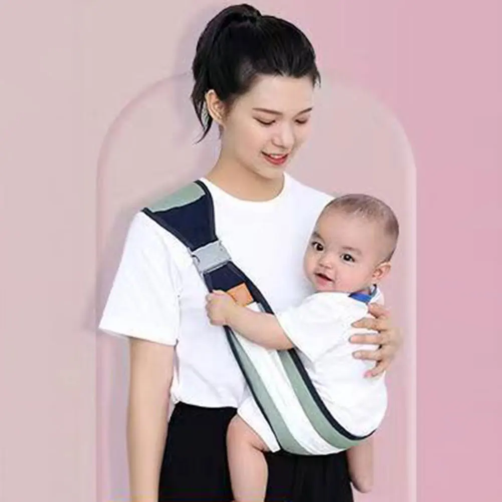 Baby Sling Carrier One Shoulder Labor-Saving Ergonomic Baby Wraps Carrier Hand Free Infant Toddler Baby Hip Carrier For Walking