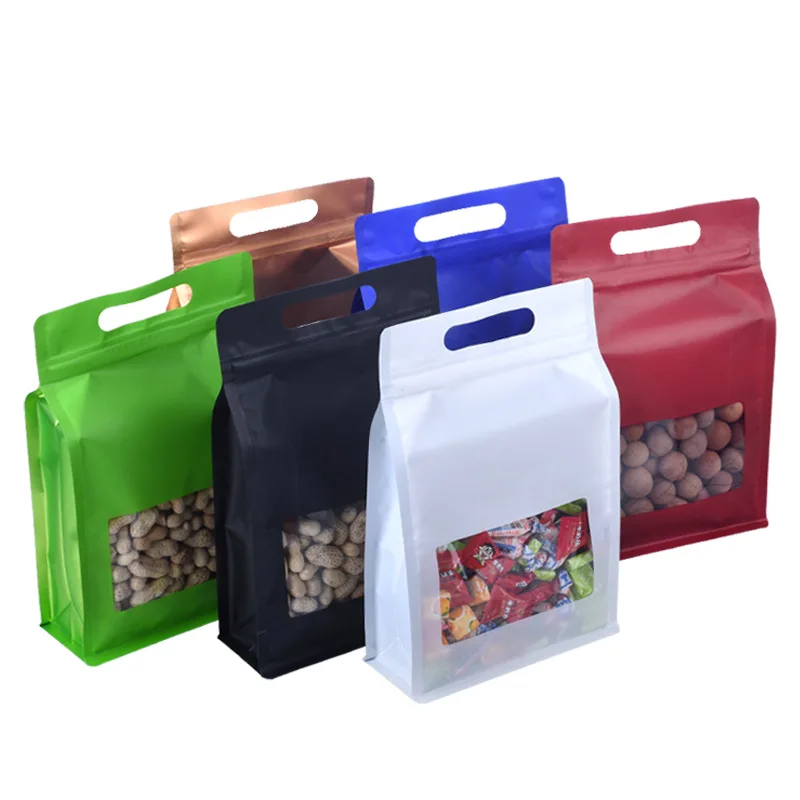 

Colorful Aluminum Foil Window Plastic Bag, Self-Sealing, Self-Sealing, Candy, Flower, Tea, 50Pcs