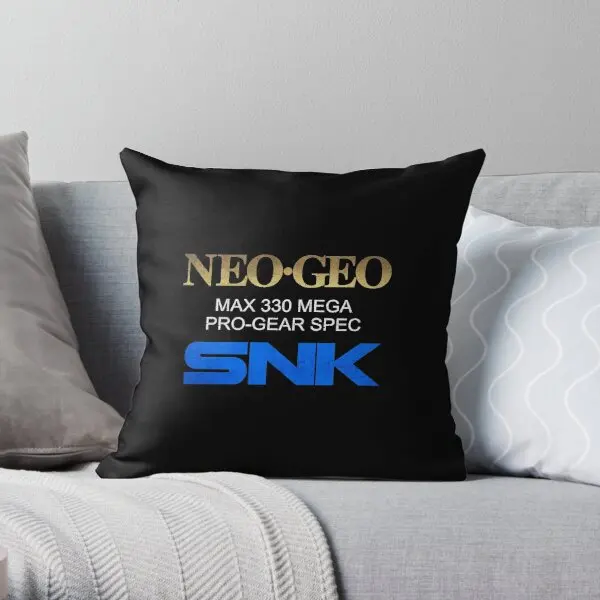 Neo Geo Pro Gear Spec Gold Retro Design  Printing Throw Pillow Cover Throw Cushion Soft Decor Anime Pillows not include One Side