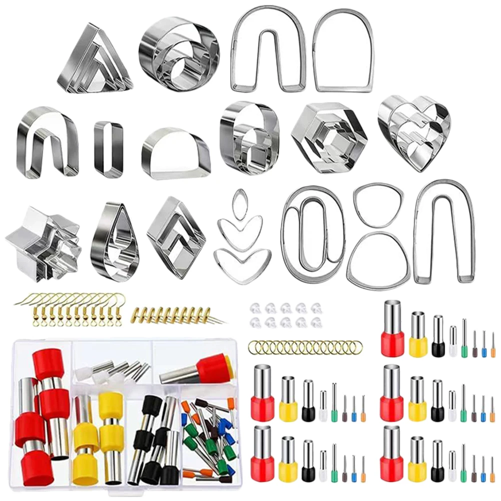 

1 set Earring Stainless Tools Jewelry Cutters For Polymer Clay Jewelry Making Crafts Polymer Clay Cutters Safe Edges