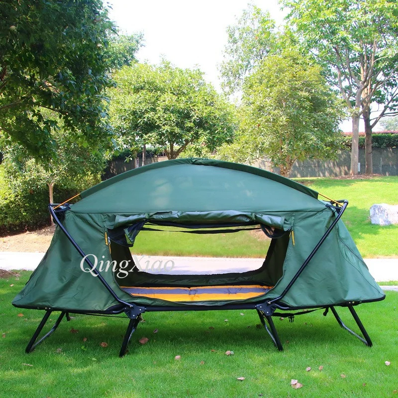 Single & Double Person Elevated Tent Cot Thick Oxford Waterproof Stormproof Off Ground Camping Tent