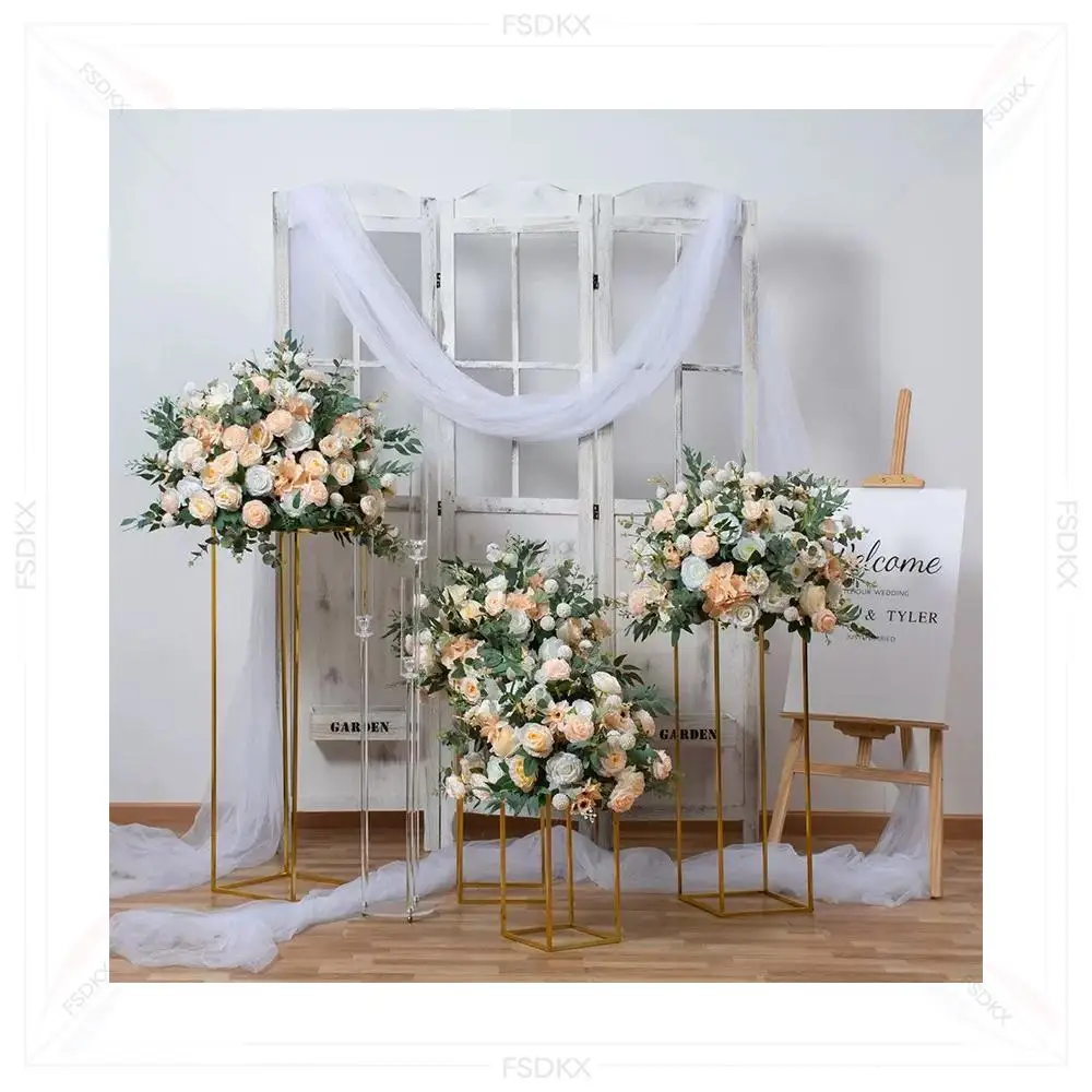 

Wholesale Wedding Table Decoration Artificial Centerpiece Flower Arrangement 60cm for Wedding Decor Artificial Flower Ball