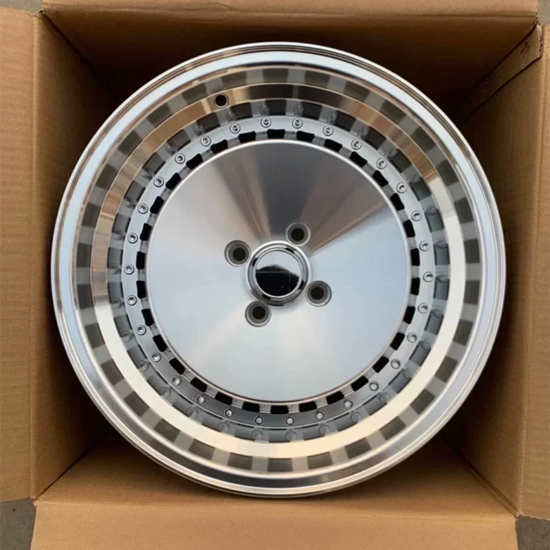 Car Alloy Wheels 5x100, 5x112, 5x114.3, 5x120 Car Tires High Quality Large Silver Rims 15 \