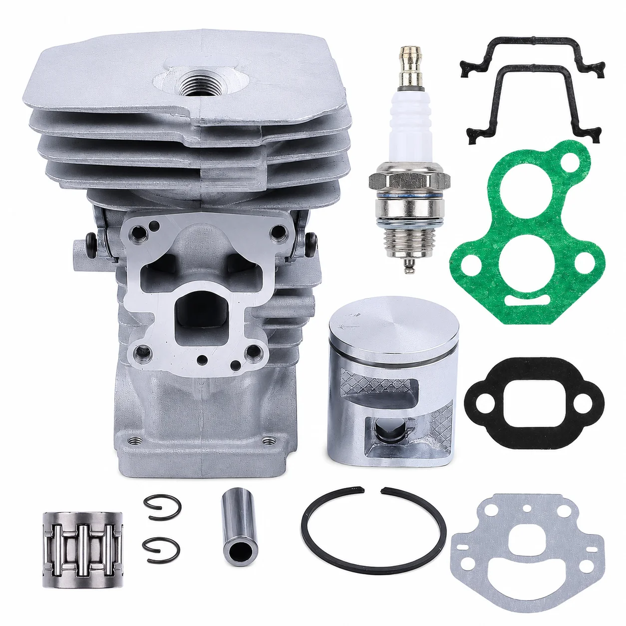 41mm Cylinder Piston Kit with Spark Plug For Jonsered CS2240 McCulloch CS450 Craftsman 358381800 Redmax GZ381 Replaces 504735102