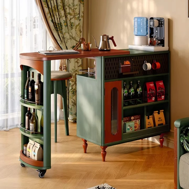 

Кухонные островки для отдыха и кофе, гибкие барные стойки для ресторанов, кухонные островки в стиле ретро, деревянная мебель Pulau Taiwan MH40DT