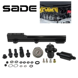 Aluminum Fuel Pressure Regulator Gauge Fuel Rail Kit Fit For Acura/Honda Integra Civic D15B7 D15B8 D16A6 D16Z6 D-Series CRX