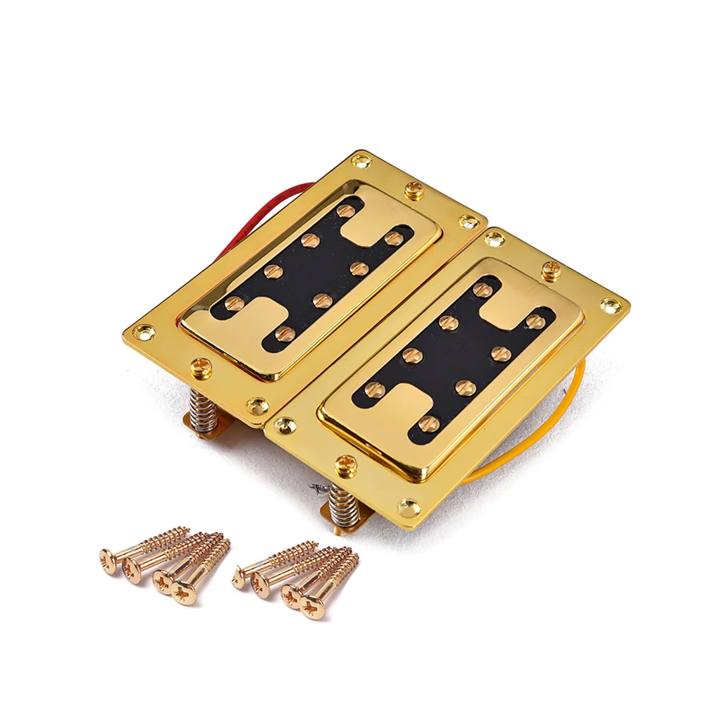 

2Pcs Bass Guitar Humbucker Double Coil Pickup 4 String Electric Parts Potted Suppress Feedback Noise