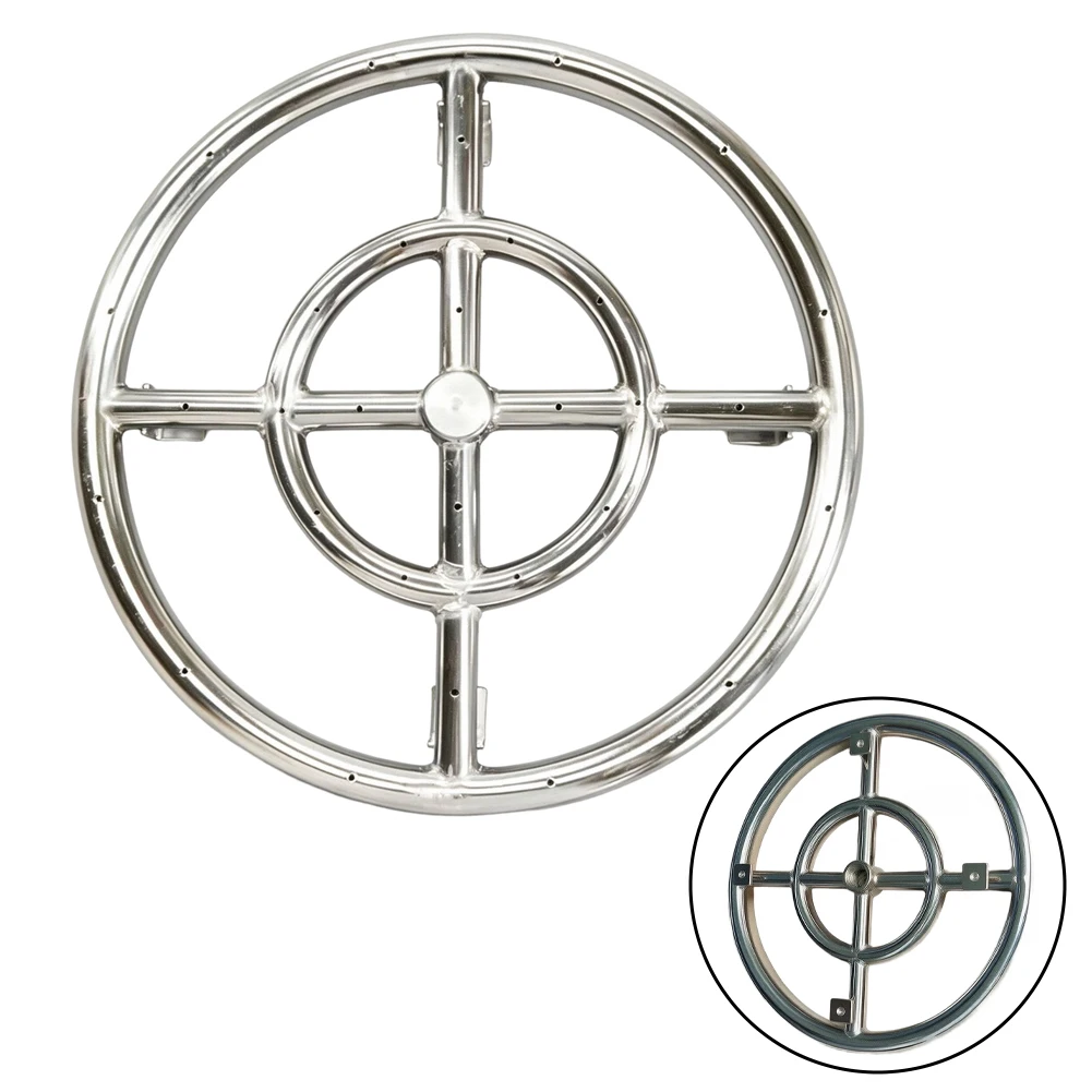 12 Inch 304 Stainless Steel Propane Gas Fire Ring Burner Annular Ignition Kit For Outdoor Fire Table Heating Accessory