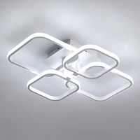 LED Ceiling Lights 60W Square LED Ceiling Lamp,Modern White Ceiling Lamps for Living Room,Bedroom,Kitchen,Dining Room,6500K