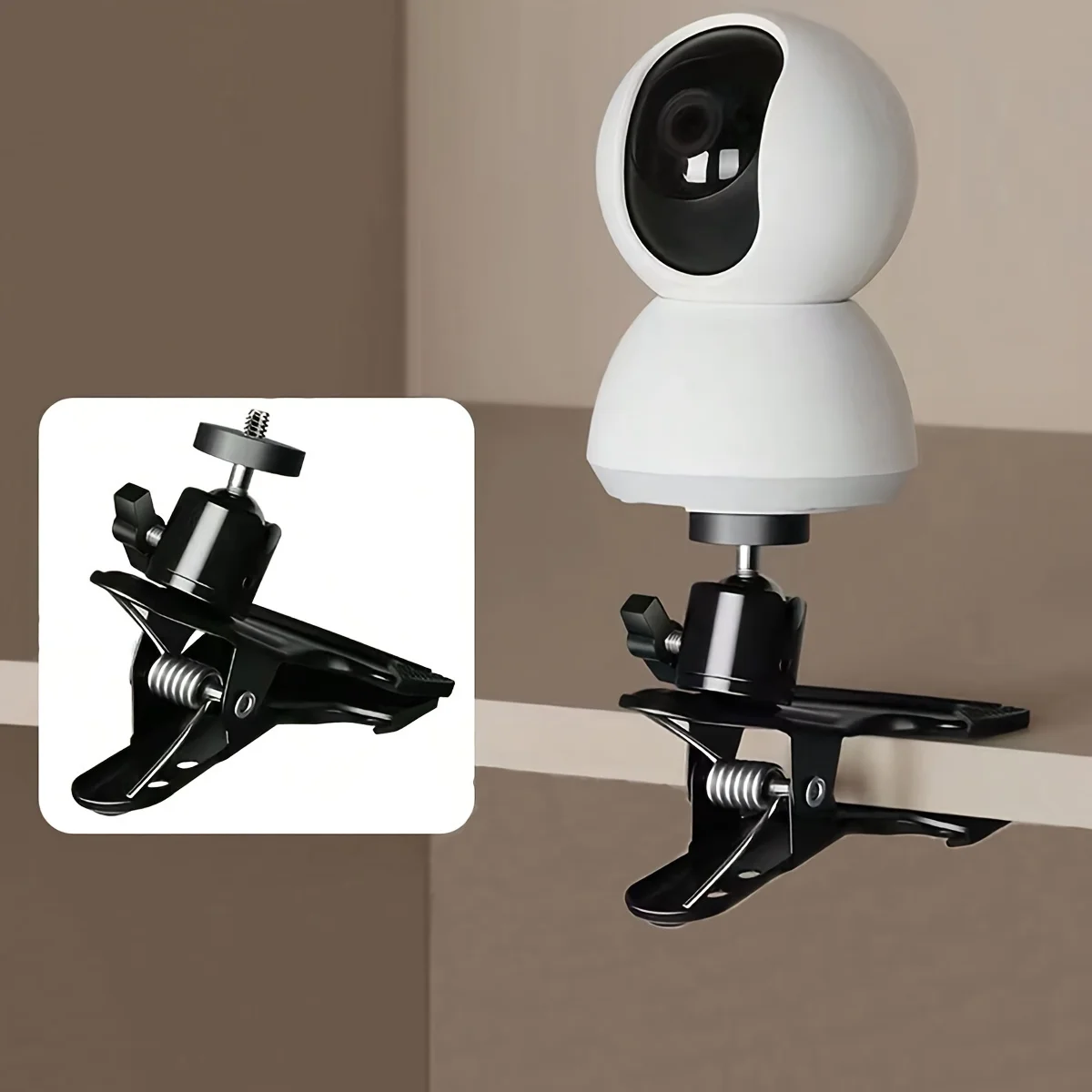 2 Stück 360 °   Drehbare, verstellbare Klemme für Kamerahalterung |   Federbelasteter Griff, vielseitiger Kugelkopf, sicherer Stativ-Clip-Halter |   11cm