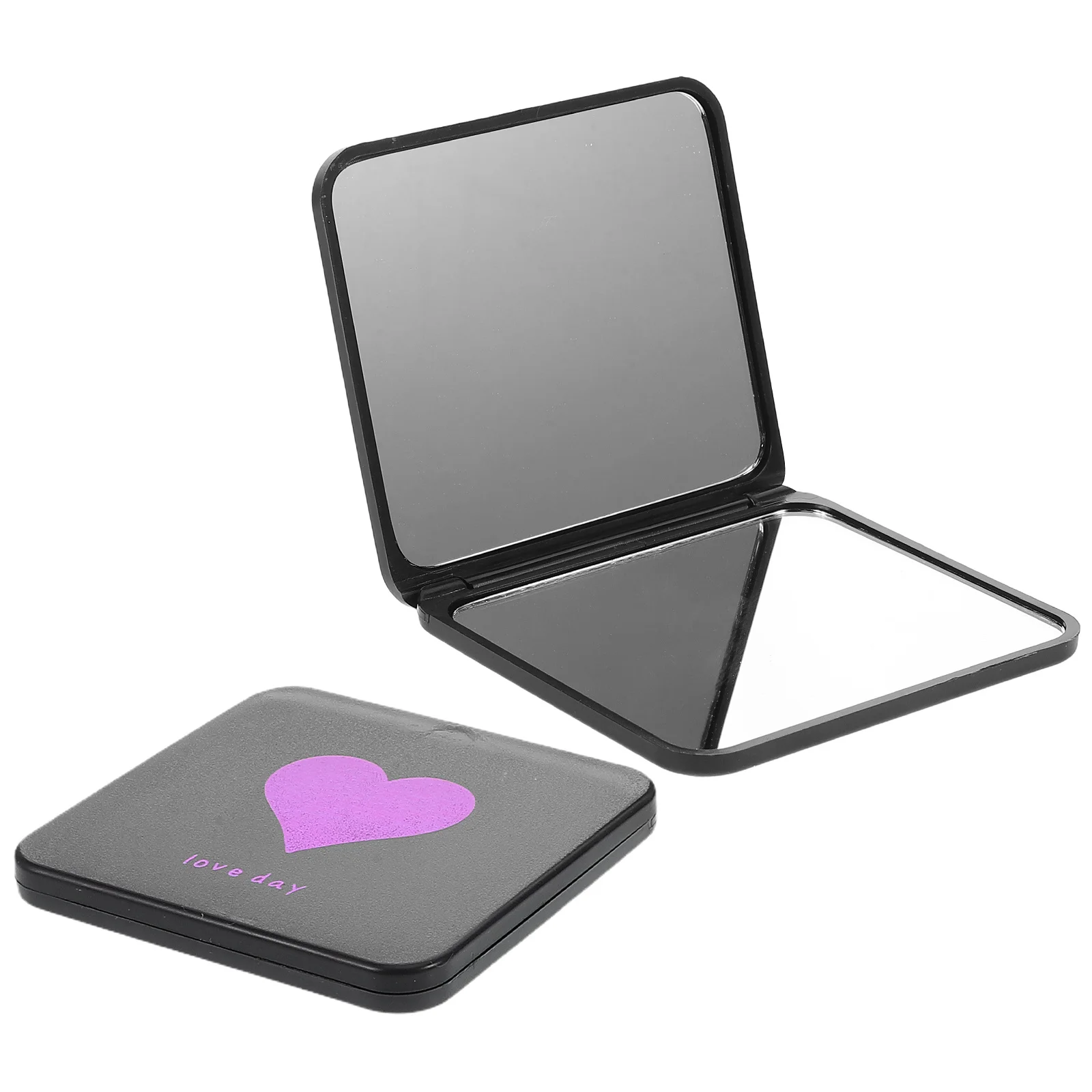 

2Pcs Mini Makeup Mirror Compact Portable Folding Double Sided Mirror for Travel Vanity Touch Up Girls Women Gift