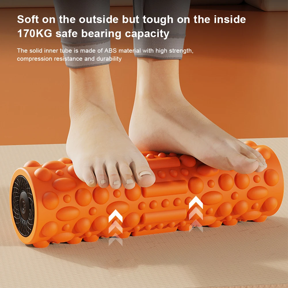

Electric Vibrating Foam Roller Yoga Column Rechargeable Massage Column 5 Modes Exercise Roller for Yoga Pilates