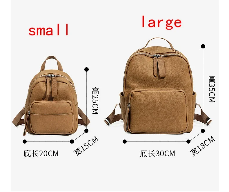 2027 New Fashion Genuine Leather Women Backpacks Luxury Brand Female Real Natural Leather Ladies Girl Student Casual Backpack