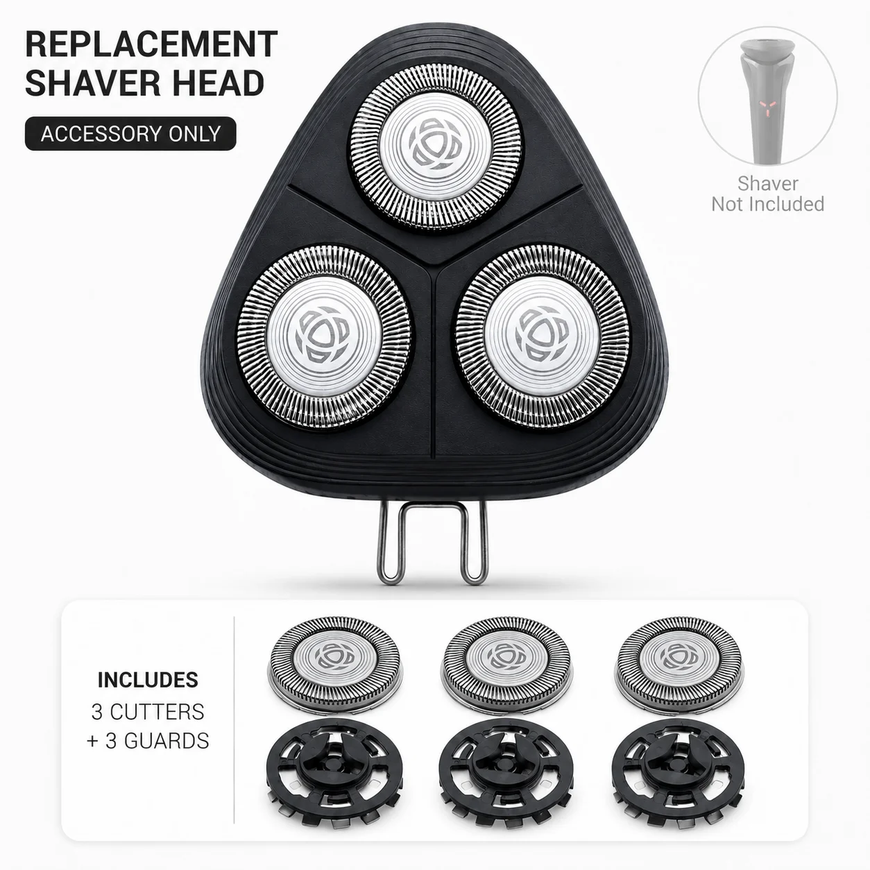 Cabezal de Repuesto para Afeitadora Compatible con Philips S1000 S1101 S1102 S1103 S1110 S1121 S1131 Serie 1000, Cuchilla de Repuesto para Afeitadora Eléctrica