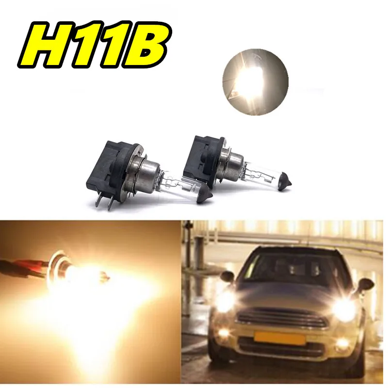 2Pcs H11B 12V55W Halogen Light Headlight Bulb Lamp Clear Quartz 3500K