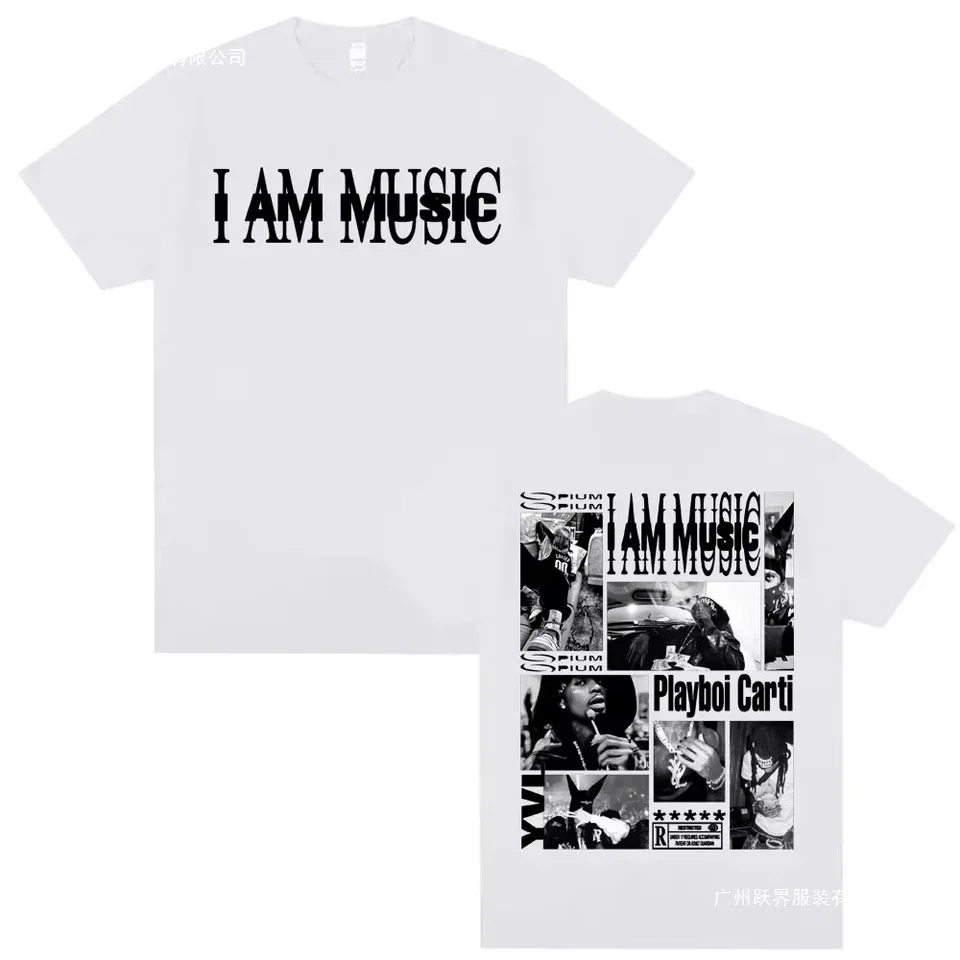 Men and Women Sharing The Same Rap Artist Music Album T-shirt Gothic Hip-Hop Streetwear