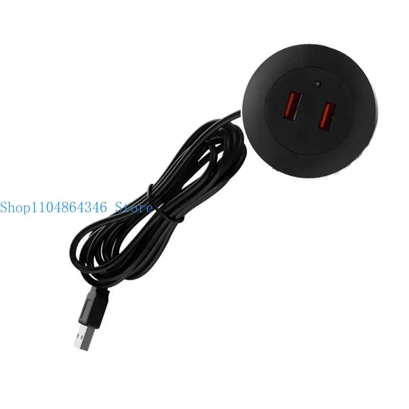 652F Extension Cord Mobile Table Sofa Fast Charging Embedded Desktop USB