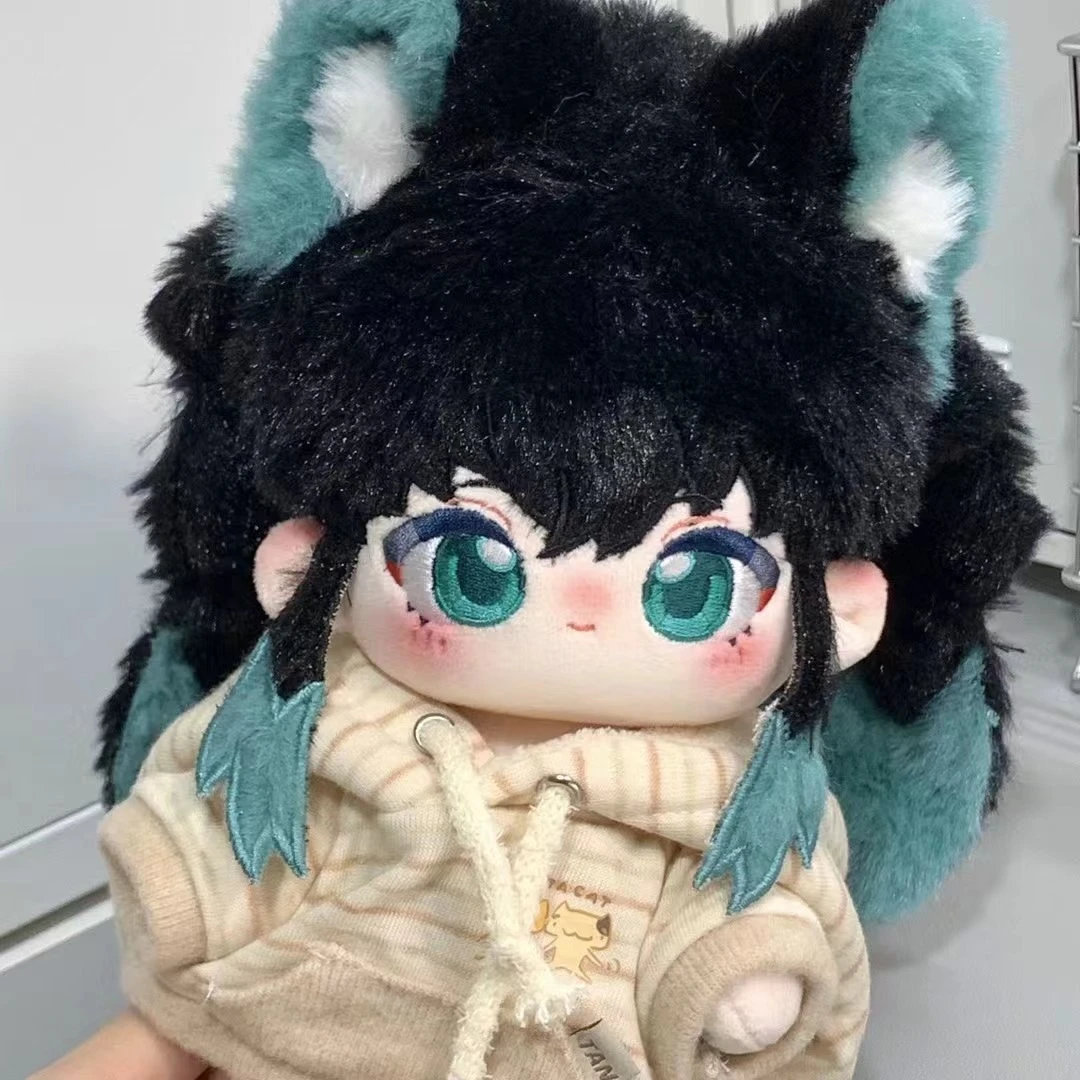 Anime Demon Slayer Tokitou Muichirou Cosplay Cotton Doll 20cm Maumet Furry Naked Baby Puppet Costume ChangeFigures Action Figure