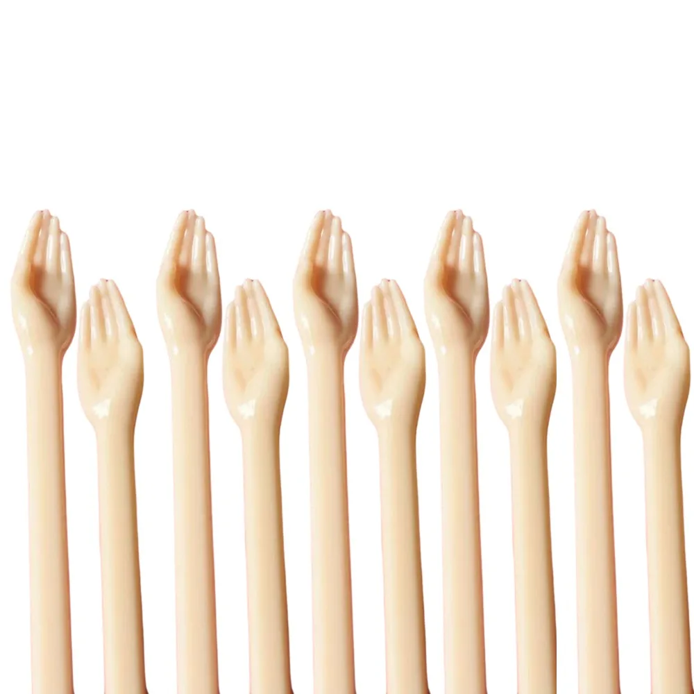 

5 pair Plastic Palm Chopsticks Non-slip Head Long Handle Helping Hands Chopstick Anti-scalding Kids Training Chopsticks Beginner