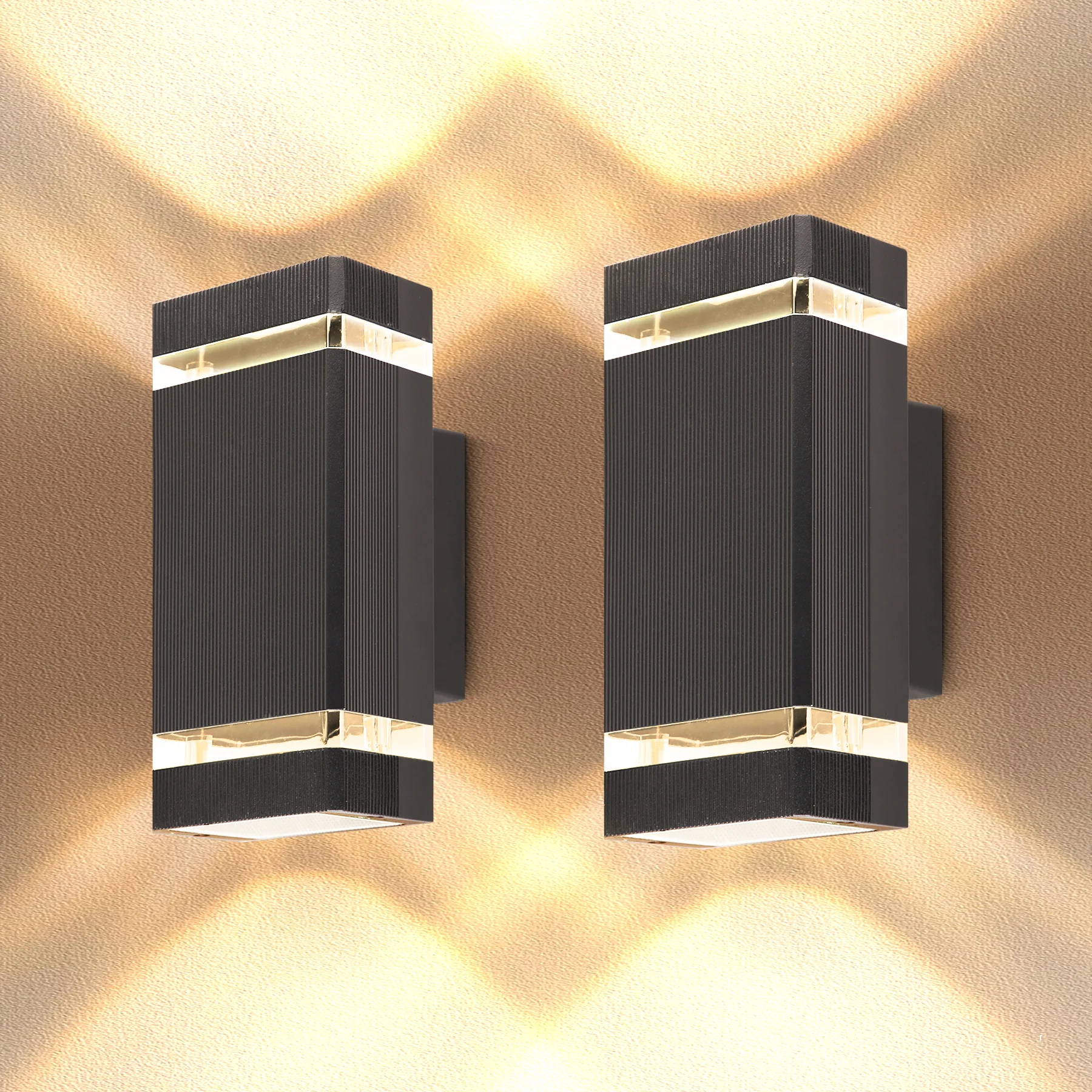 

Акриловый настенный светильник со светодиодной подсветкой для внутреннего и наружного использования, водонепроницаемость IP65, наружная стена, сад, наружные балконы, интерьер