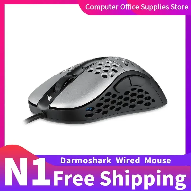 

Darmoshark GN1/N1 Wireless Gaming Hollow Lightweight Mouse PMW3389 ZEUS6400 Macro Defines 1KHZ Wired Gaming Mouse PC Players