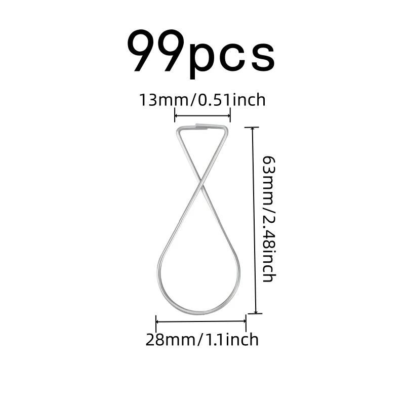 99 pcs Suspended Ceiling Hooks, Fits Mineral Fiber Grid and Strong Load Capacity, ideal for Wedding Venue Decor