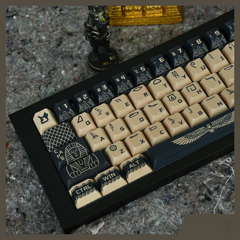 

ECHOME Egyptian Pharaoh Theme Keycap Set PBT Dye-sublimation Gaming Keyboard Cap Cherry Profile Key Cap for Mechanical Keyboard