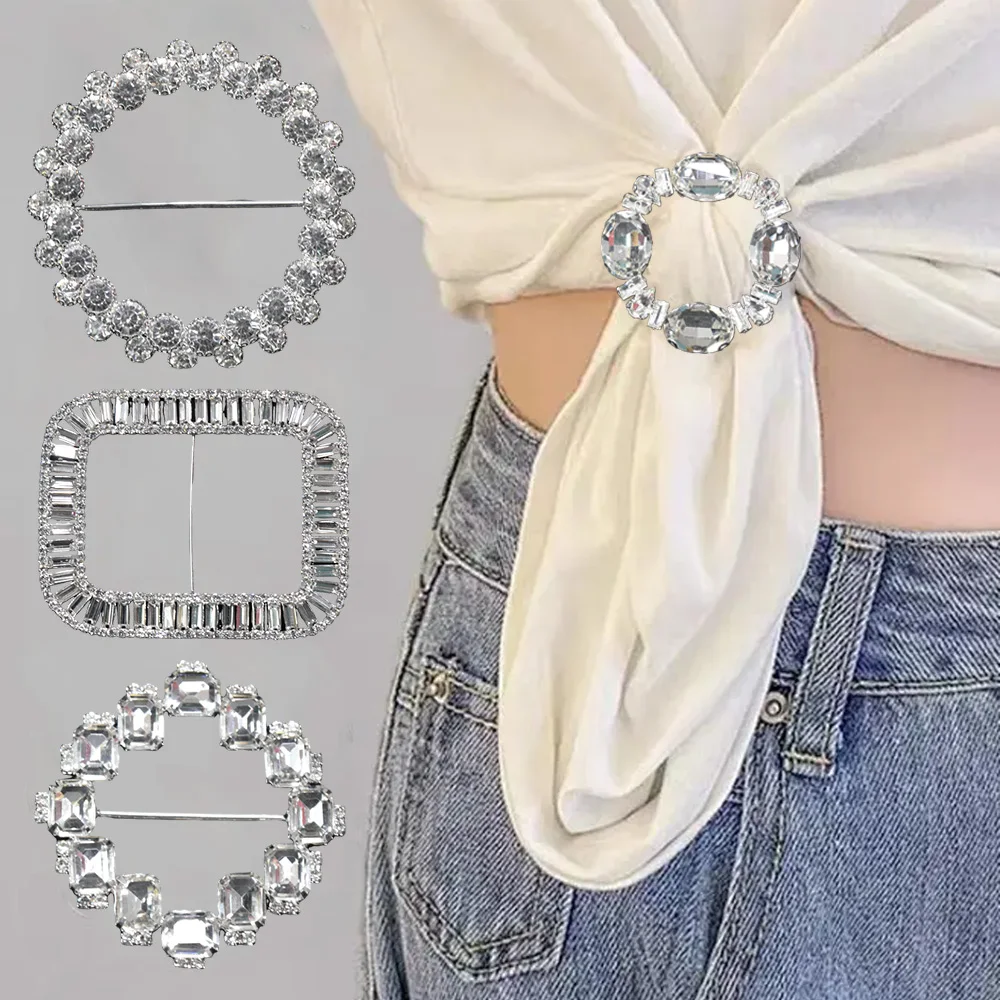 

1-2Pcs For Clothing Corner Buckle Shirt T Shirt Buckle Waist Handicraft Hem Clothes Silk Scarf Buckle Simple Diamond Decoration
