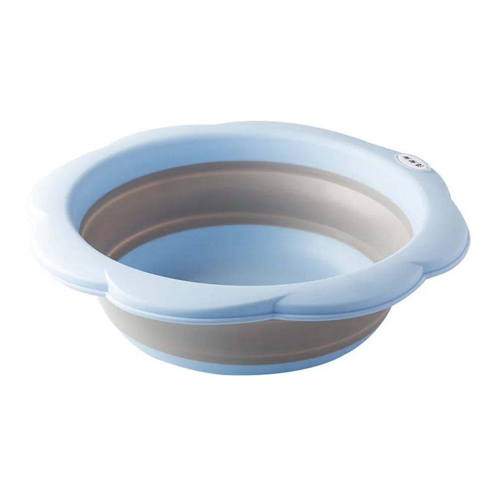 

1pc Portable Wash Basin Baby Folding Washbasin Large Capacity Lightweight Durable Travel Gargle Bowl For Vegetables Cleaning