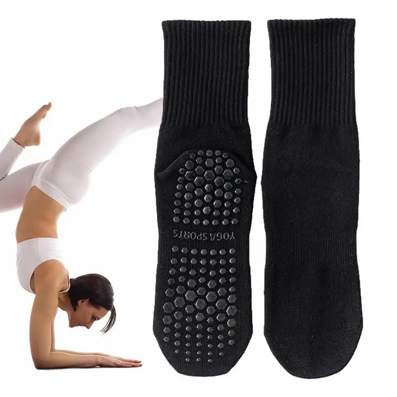 Grippy Socks Pilates Women Pilate Grip Socks With Cushioned Sole Sports Clothing Accessories For Workout Leisure Dance And