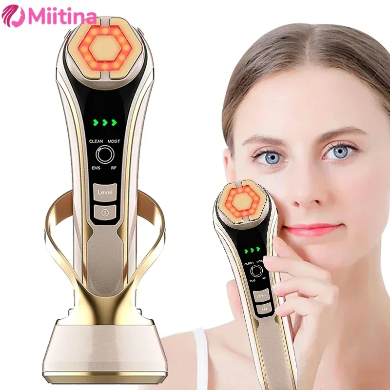 Multifunction Facial Skincare Device emsLED Photon Wrinkle Remover Hot Compress 1200Hz Vibration Facial Lifting Beauty Skin Care