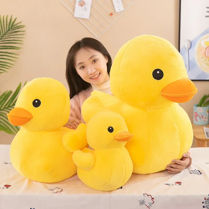 Big Yellow Duck Kawaii Plush Dolls Toy Pillow Cute Soft Cartoon Stuffed Animal Toys Birthday Gifts for Children Kids Baby Girls