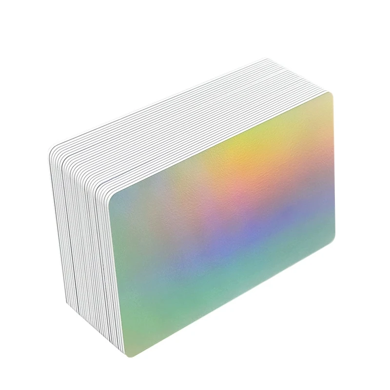 Tarjeta NFC de negocios impresa con láser, patrones llamativos, tarjeta social, medios, tarjeta NFC holográfica láser