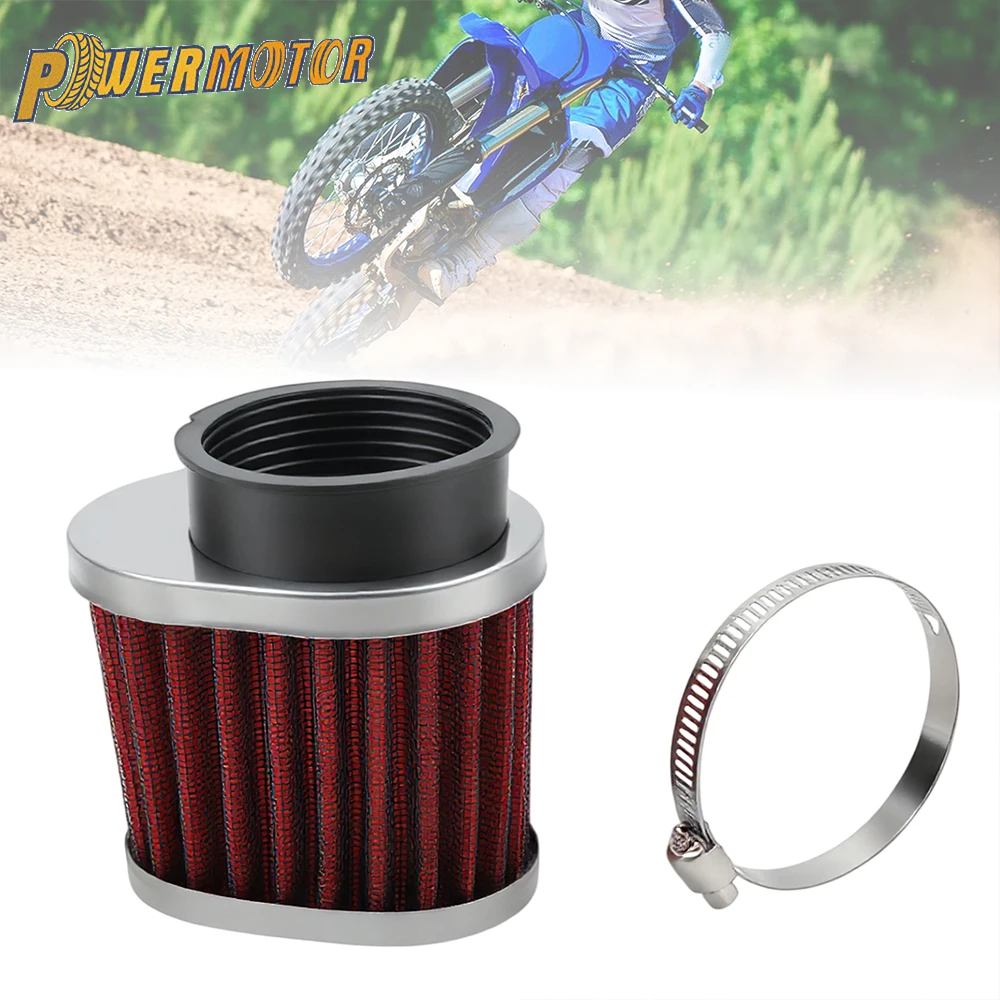 Universal Motorcycle 45 48 50 52 54 60mm High Flow Air Filter Washable Carb Air Intake Filter Parts ATV Dirt Bike Scooter