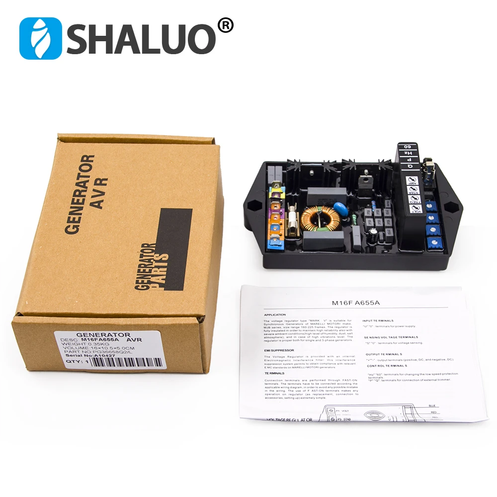 New M16FA655A AVR Marelli Generator Automatic Voltage Regulator Stabilizer Control Module Electric Genset Parts Accessories