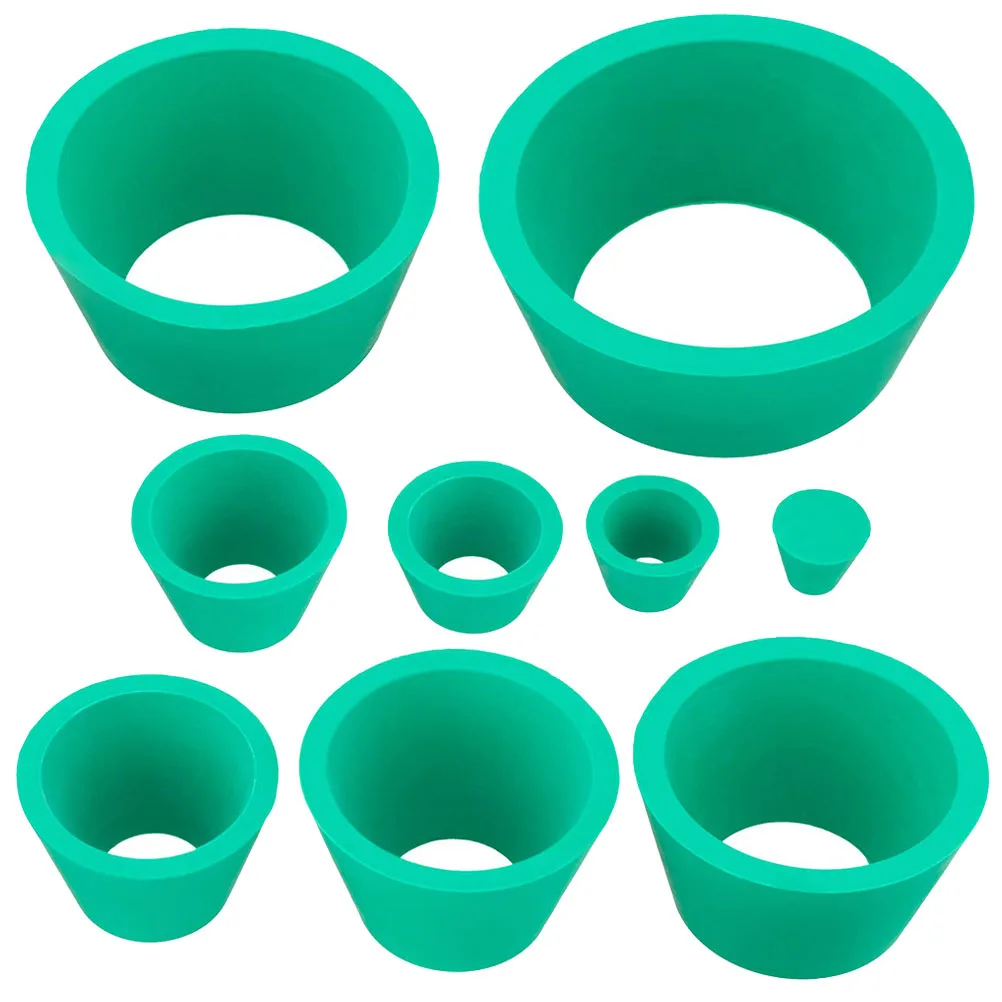 9 قطعة محول مرشح مخروطي سدادة مطاط السيليكون مرونة عالية سطح أملس للتجربة الكيميائية قمع الترشيح #3