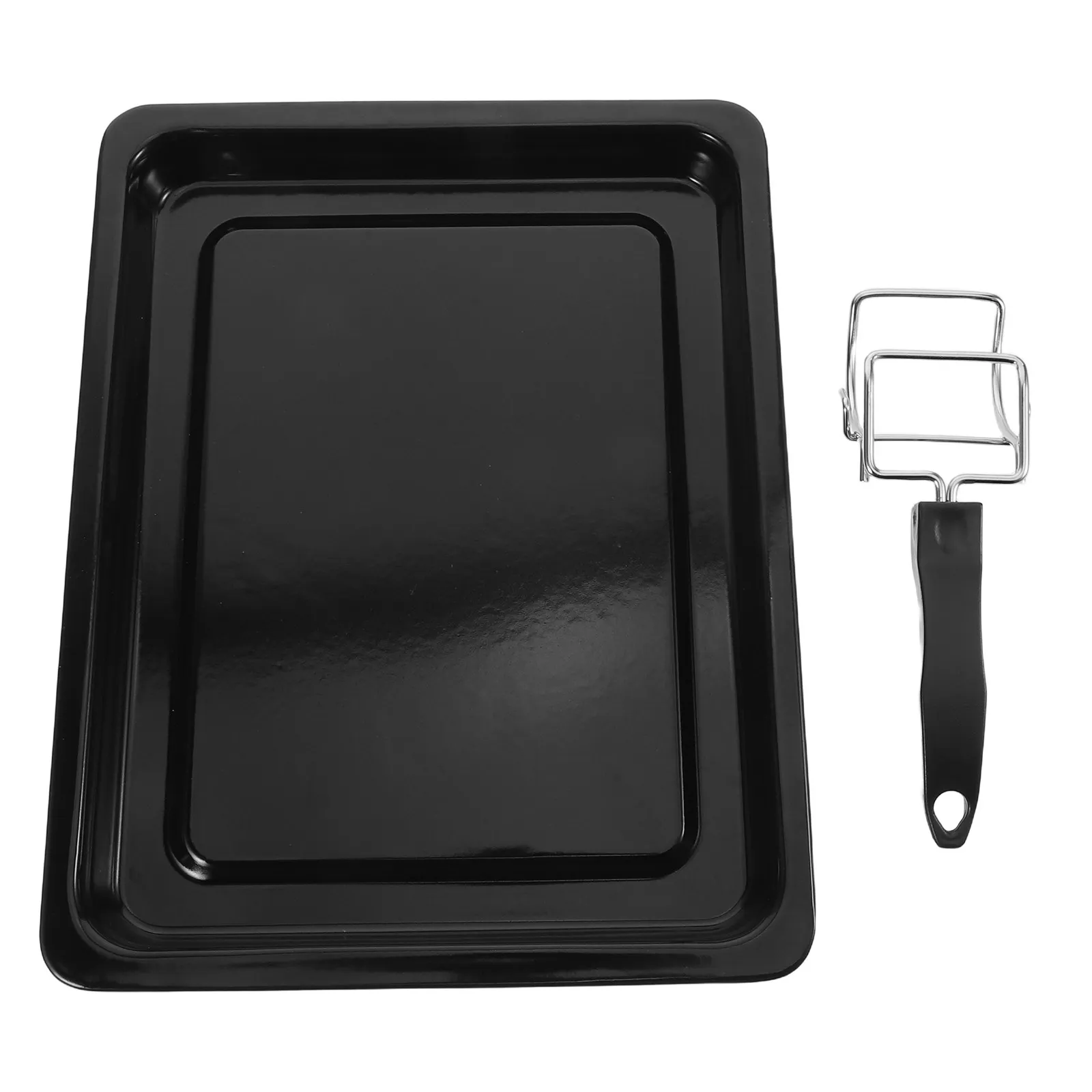 1Set Baking Pan Clip Heat Resistant Handle Oven Tray Extractor Air Fryer Grills Pull Tool Nonstick Oven Rack Retriever