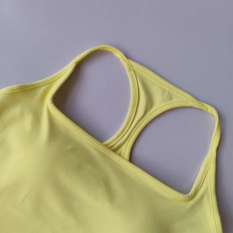 Beauty Back Slim Pilates Yoga Vest Women Summer Naked Feel Breathable Gym Sports Camis Top Woman Sexy Push Up Workout Clothings