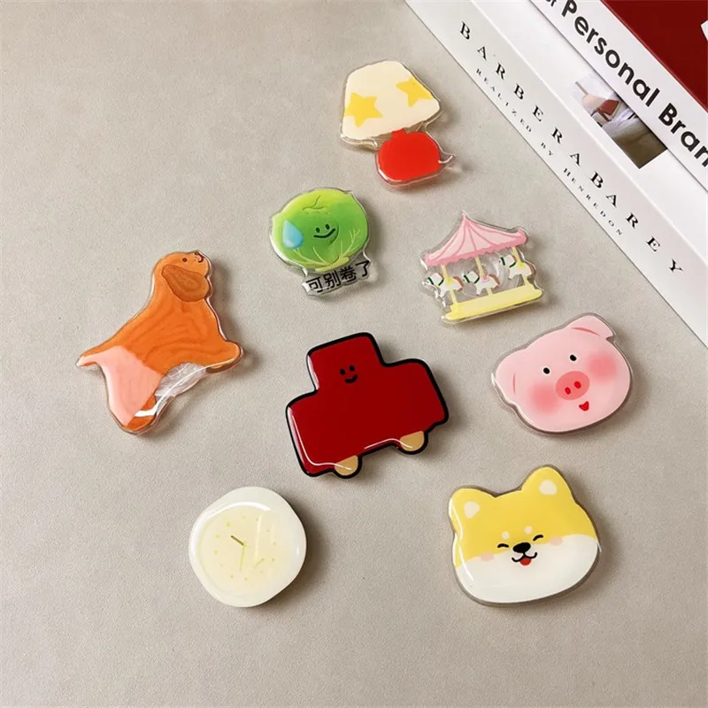 

Cartoon Dog Pig Lamp Cartoon Expandable Mobile Phone Holder INS Korean Foldable Grip Tok Socket Finger Ring Bracket Accessories