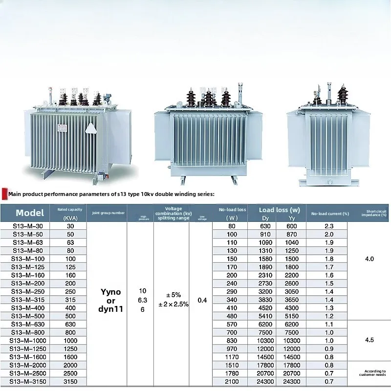 Trasformatore ad olio Trasformatore di potenza ad alta potenza, sovraccarico elevato e capacità eccessiva