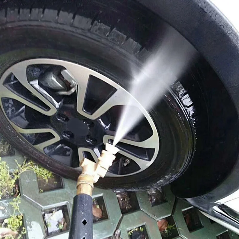Classy-4500PSI Pivoting Coupler 1/4In Koneksi Cepat untuk Mesin Cuci Tekanan Lampiran Adaptor Pembersih Talang 240 Derajat 7 Gigi