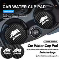 2Pcs Car Waterproof Coaster Non Slip Water Cup Pad Mat For Suzuki Jimny Swift Grand Vitara Ignis Kizashi SX4 Scross Alivio