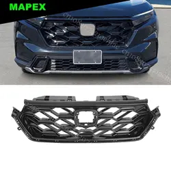 Front Upper Grille Glossy Black For 2023-2024 Honda CRV CR-V Sport Hybrid