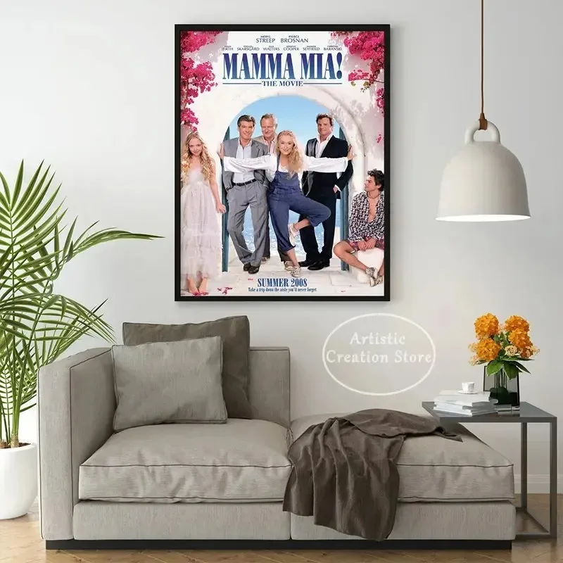 ماما ميا!!! لوحة قماشية كلاسيكية للعرض التلفزيوني ، طباعة عالية الدقة ، صور لغرفة النوم ، النادي ، القهوة ، السينما ، الجدار ، ديكور المنزل ، الهدايا #2