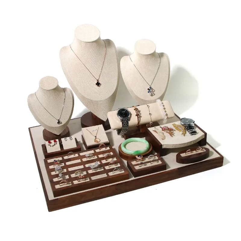 

Роскошная стойка для ювелирных изделий, счетчик, ожерелье, серьги, подставка для хранения ювелирных изделий, реквизит для показа, модное кольцо, браслет, органайзер, держатель
