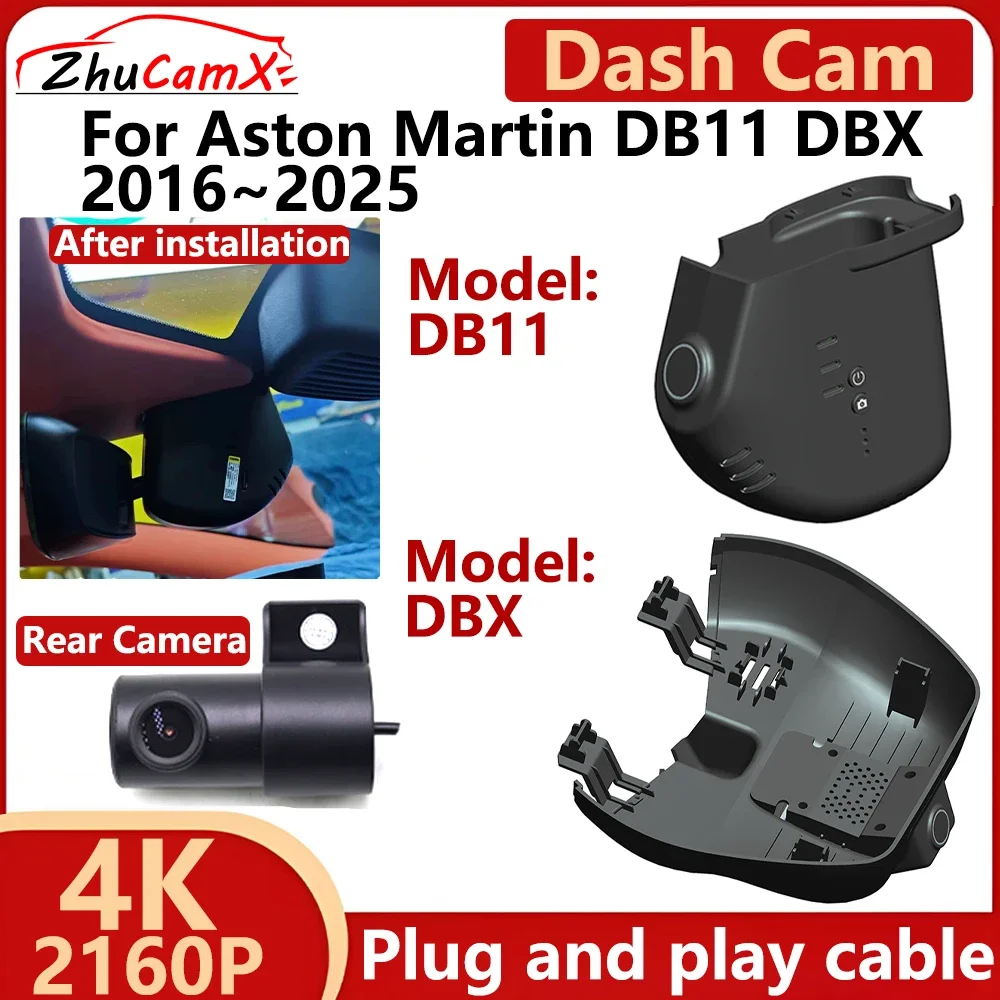 

ZhuCamX For Aston Martin DB11 DBX 2016~2025 4K 2160P Full HD 1080P Car DVR Dash Cam Camera Plug and play